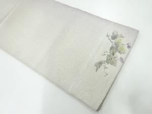 手描き枝の実模様リバーシブル袋帯